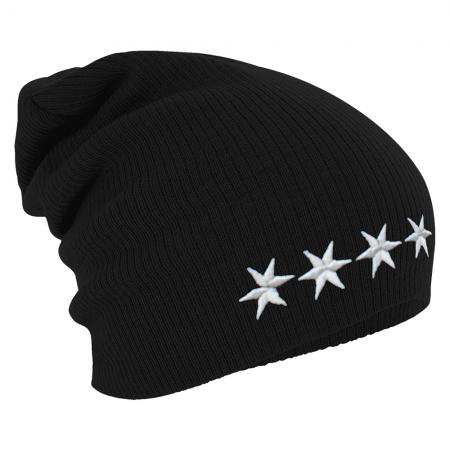 Longbeanie Slouch-Beanie Mütze 4 Sterne 55172