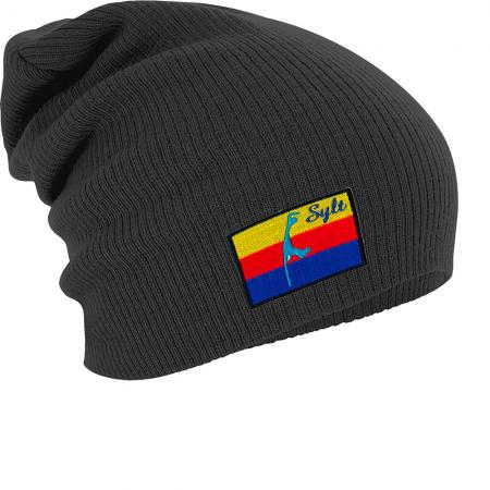 Longbeanie Slouch-Beanie Wintermütze Sylt Flagge 55229