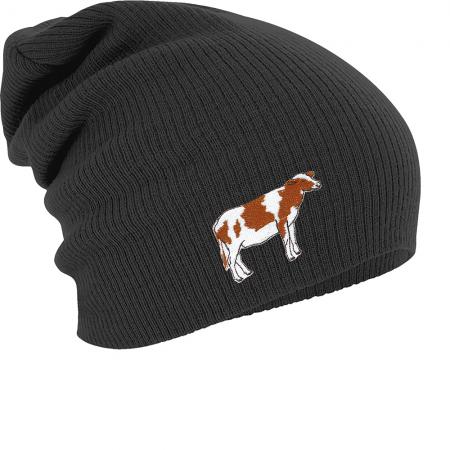 Longbeanie Slouch-Beanie Wintermütze Rind Bulle 55306