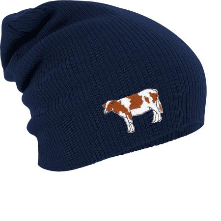 Longbeanie Slouch-Beanie Wintermütze Bulle Rind 55307