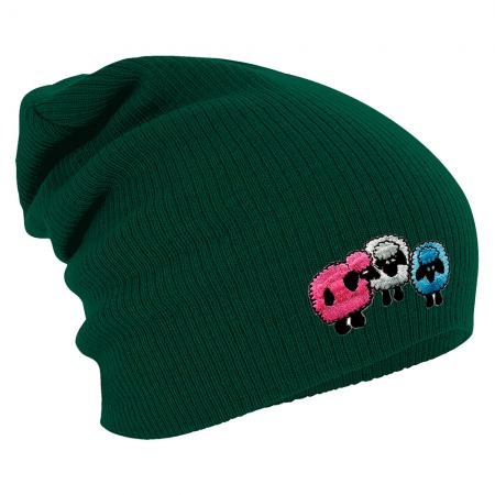 Longbeanie Slouch-Beanie Mütze Schafe 55310