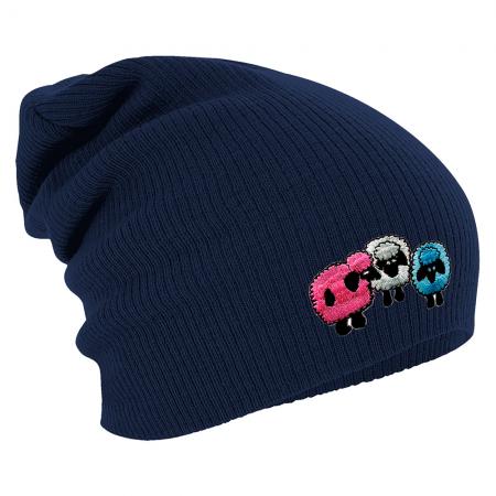 Longbeanie Slouch-Beanie Mütze Schafe 55310