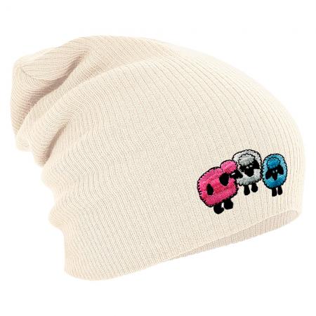 Longbeanie Slouch-Beanie Mütze Schafe 55310