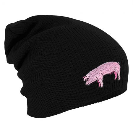 Longbeanie Slouch-Beanie Mütze Schwein 55313