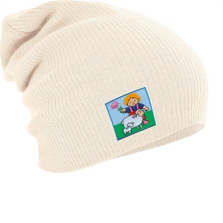 Longbeanie Slouch-Beanie Wintermütze Schafe mit Kind 55317