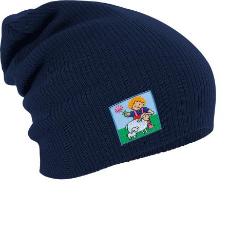 Longbeanie Slouch-Beanie Wintermütze Schafe mit Kind 55317