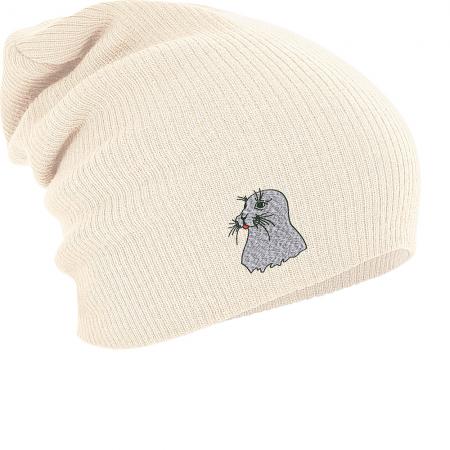 Longbeanie Slouch-Beanie Seehund 55329
