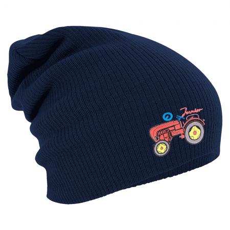 Longbeanie Slouch-Beanie Traktor rot Junior 55370