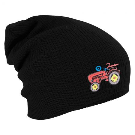 Longbeanie Slouch-Beanie Traktor rot Junior 55370