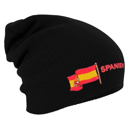 Longbeanie Slouch-Beanie Flagge Spanien 55433