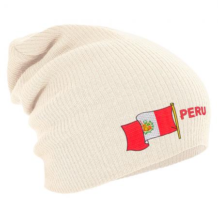 Longbeanie Slouch-Beanie Flagge Peru 55437