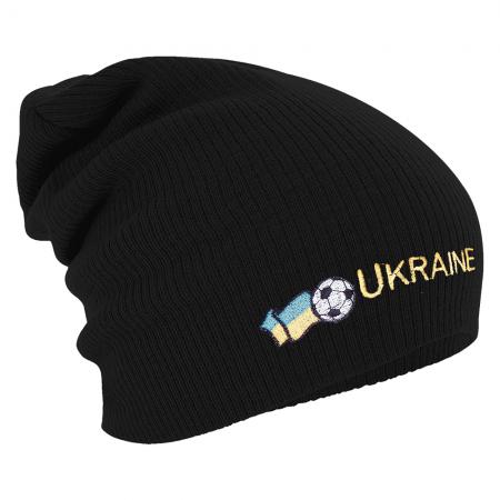 Longbeanie Slouch-Beanie Mütze Ukraine Fussball 55600
