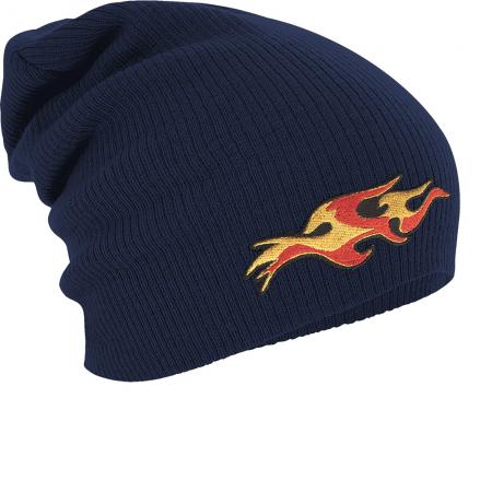 Longbeanie Slouch-Beanie Mütze Flamme 55604