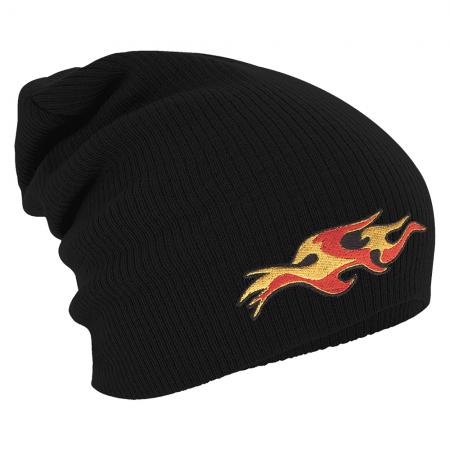 Longbeanie Slouch-Beanie Mütze Flamme 55604