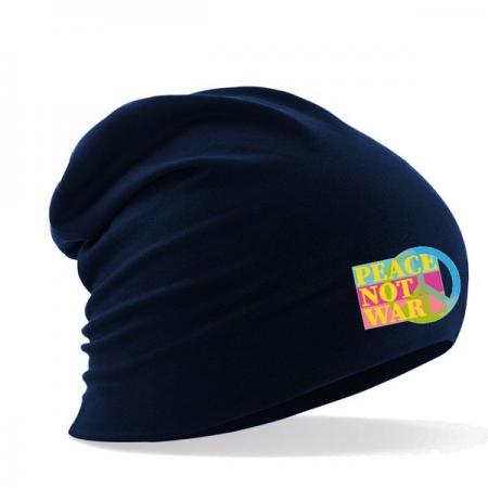 Longbeanie Slouch-Beanie Sommerbeanie - FRIEDEN PEACE NOT WAR - 55678