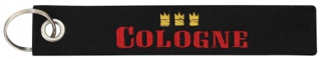 Filz-Schlüsselanhänger mit Stick COLOGNE Gr. ca. 17x3cm 14021 Keyholder schwarz