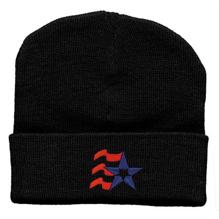 Hip-Hop Mütze blauer Stern 56527 schwarz
