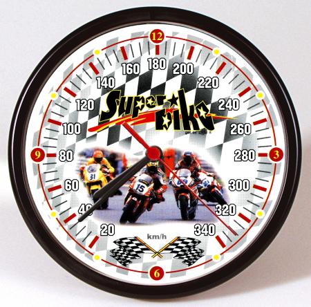 Wanduhr - Uhr - Clock - batteriebetrieben - Super Bike - Motorrad - Größe ca. 25 cm - 56722