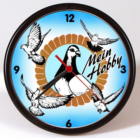Wanduhr - Uhr - Clock - batteriebetrieben - Mein HobbyTauben - Größe ca 25 cm - 56836