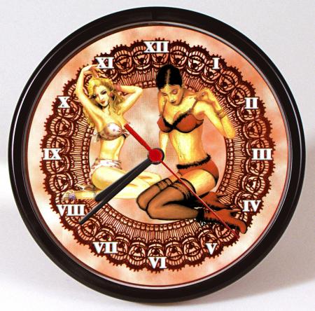 Wanduhr - Uhr - Clock - batteriebetrieben - Pin Up Girl - Größe ca. 25 cm - 58881