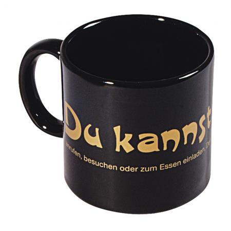 Motivtasse mit Print Du kannst mich... 57068 schwarz