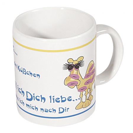 Tasse mit Print weil ich dich mag weiß 57074