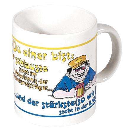 Motivtasse mit Print Du einer bist 57075 weiss