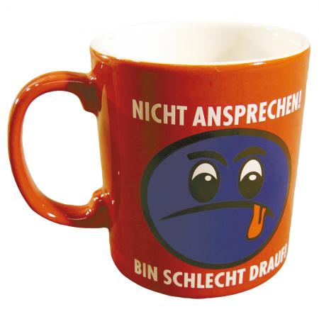 Tasse mit Print Nicht ansprechen... 57099 rot