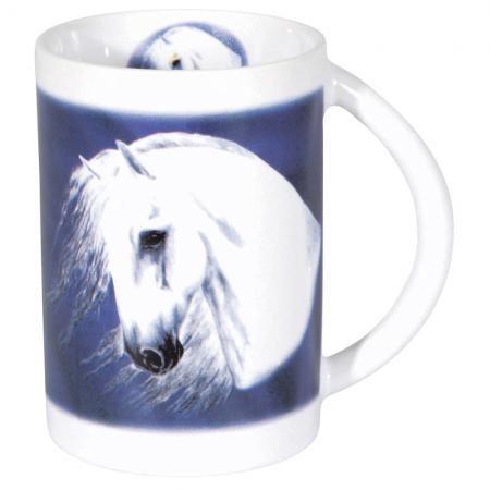 Tasse mit Print Pferdemotiv Iberer weiß 57106 ©Kollektion Bötzel