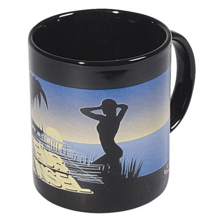 Motivtasse mit Print Strand 57115 schwarz