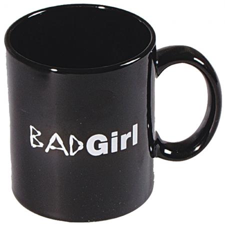 Motivtasse mit Print Badgirl 57156 schwarz