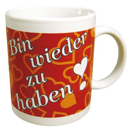 Tasse mit Print Na du Süße S... bin wieder zu haben 57263 weiß
