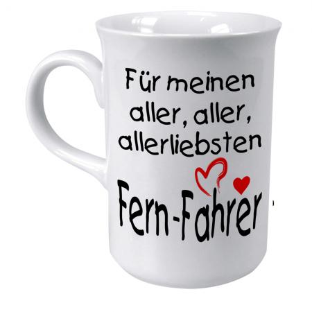 Tasse mit Print für den besten Fernfahrer 57278 weiss
