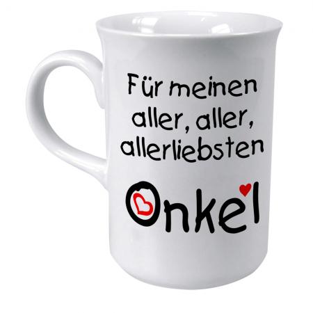 Tasse mit Print für den besten Onkel weiss 57284