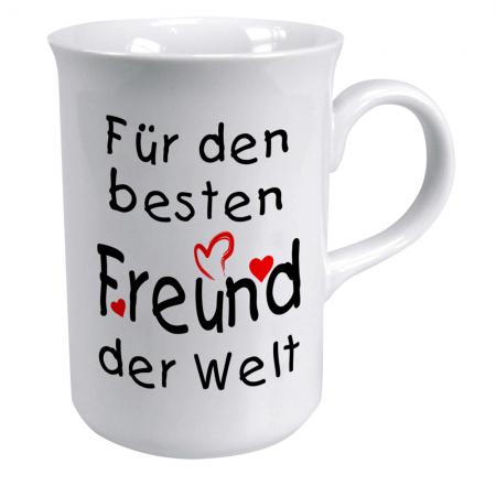 Tasse mit Print für den besten Freund weiss 57286