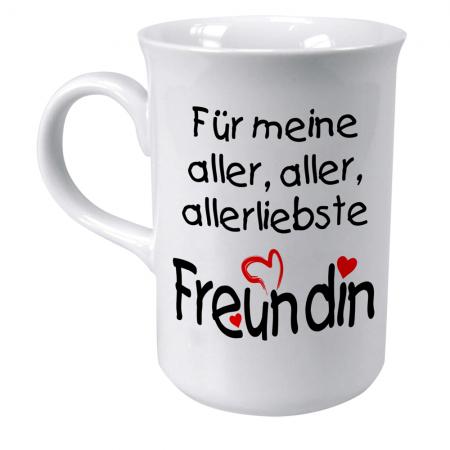 Tasse mit Print für die beste Freundin weiss 57287