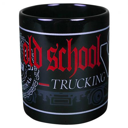 Kaffeetasse mit Print 100% Trucker LKW 57316 schwarz