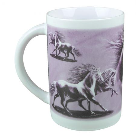 Tasse mit Print Pferdemotiv Merry Legs weiss 57330 ©Bötzel Kollektion