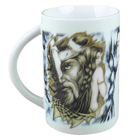 Motivtasse mit Print Wikinger 57340 weiss