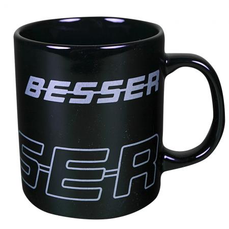 Kaffeetasse mit Print Trucker Besser 57482 schwarz