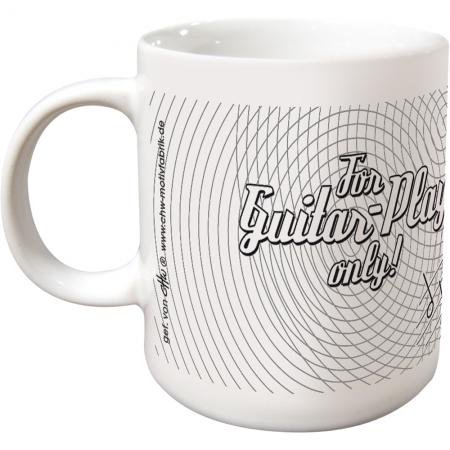 Tasse mit Print for Guitar-Players only 57543 weiss