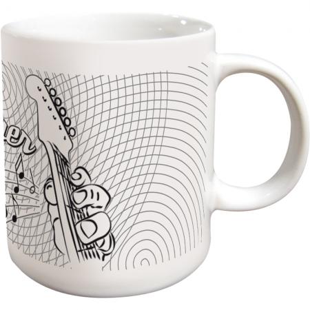 Tasse mit Print for Guitar-Players only 57543 weiss