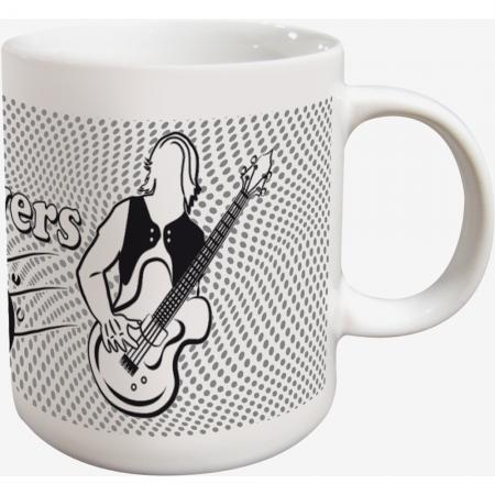 Tasse mit Print for Bass-Players only 57544 weiss