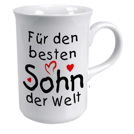 Tasse mit Print für den besten Sohn weiss 57586