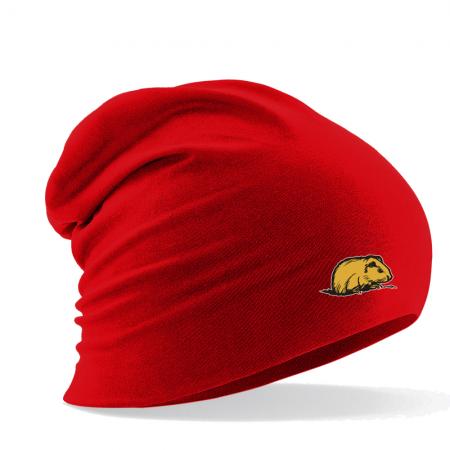 Longbeanie Slouch-Beanie Sommerbeanie mit Textildruck - MEERSCHWEINCHEN - SB55069