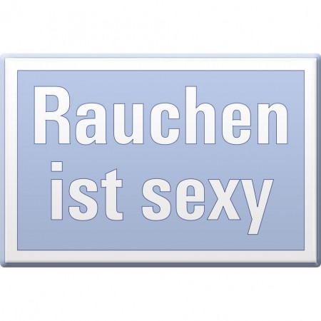 Magnet - Rauchen ist sexy - Gr. ca. 8 x 5,5 cm  - 38458 hellblau