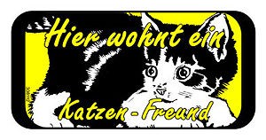 Türschild - Hier wohnt ein Katzen-Freund - 308112 - Tiere Katze