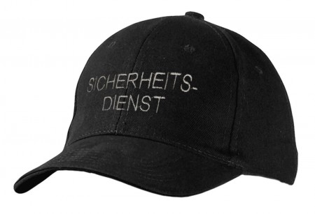 Baseballcap mit Stick - Sicherheits-Dienst - 68315 schwarz