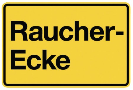 Hinweisschild - RAUCHER-ECKE - Gr. ca. 30 x 20 cm - 300912