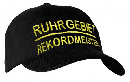Baseballcap mit Einstickung - RUHRGEBIET REKORDMEISTER - 68818 schwarz